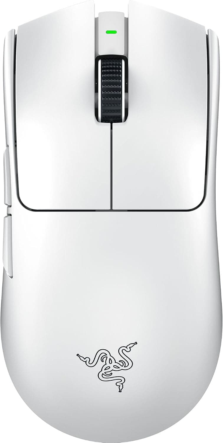 Razer Viper V3 Pro - Ultralight Kablosuz Espor Oyun Mouseu (8K Hz HyperPolling, 55g hafif tasarım, Focus Pro Sensör 35K DPI, HyperSpeed Kablosuz, 95 saat pil ömrü) Beyaz