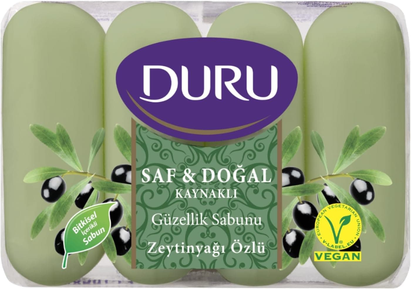 Duru Saf&Dogal Zeytinyağlı Sabun, 70 Gramx4