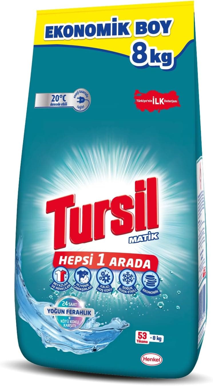 Tursil Yoğun Ferahlık Toz Çamaşır Deterjanı 8 kg