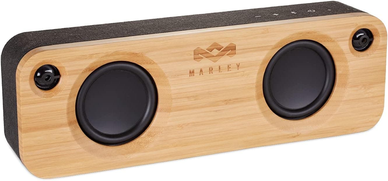 Marley House of Get Together, taşınabilir Bluetooth hoparlör kutusu, kablosuz bağlantı, mikrofon, oda doldurucu ses, 3,5 mm Aux girişi, USB bağlantı noktası, 10 saat Pil ömrü, siyah