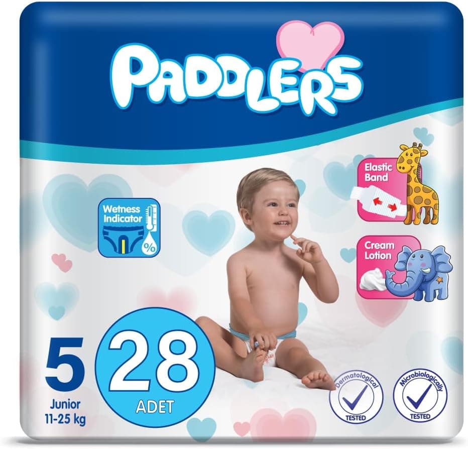 Paddlers Bebek Bezi 5 Numara Junior (11-18 Kg) 28 Adet – Eko Paket