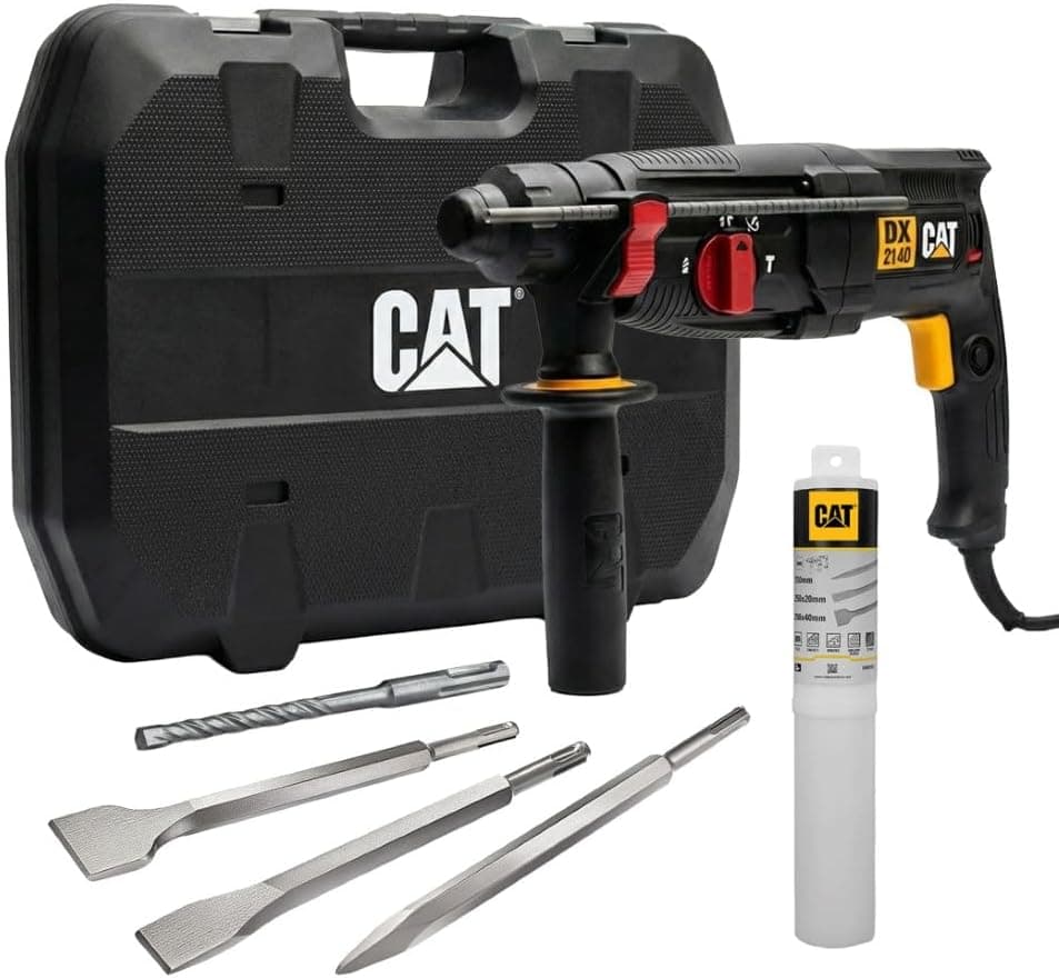 CAT DX2140.1 800Watt 3.0J 26MM SDS-Plus Profesyonel Kırıcı/Delici + 1 Ad Delici 3 Ad Kırıcı Uç