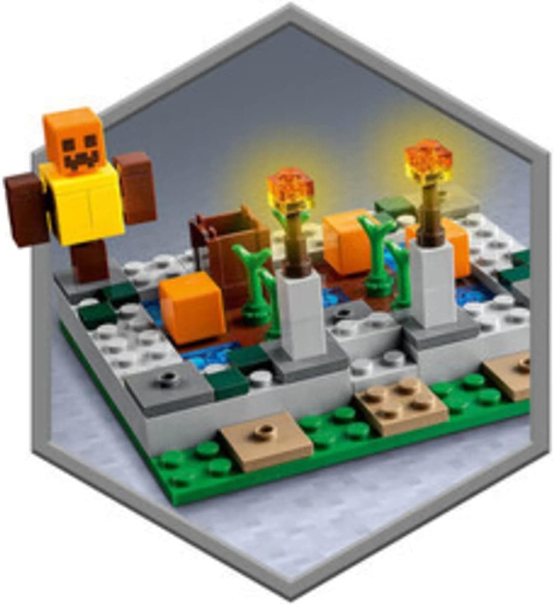 LEGO Minecraft Terk Edilmiş Köy 21190-8 Yaş ve Üzeri Oyuncular ve Çocuklar için Zombi Oyuncak Yapım Seti (422 Parça)