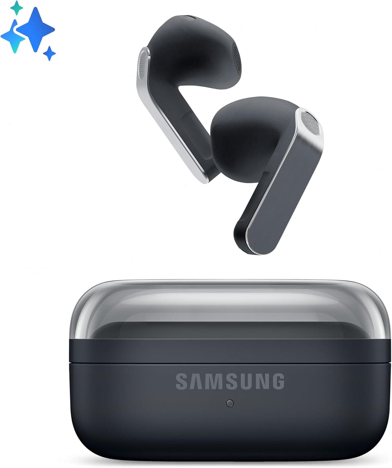 Samsung Galaxy Buds4 Bluetooth Kulaklık, Siyah, Metal Gövde, 1 Yollu Hoparlör, Ultra Net Arama Sesi, Adaptif Gürültü Kontrolü