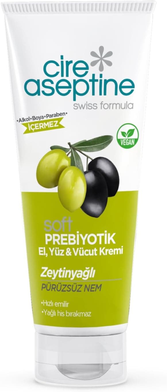 CİRE ASEPTİNE Soft Prebiyotik Zeytinyağlı El, Yüz ve Vücut Kremi 75 ml