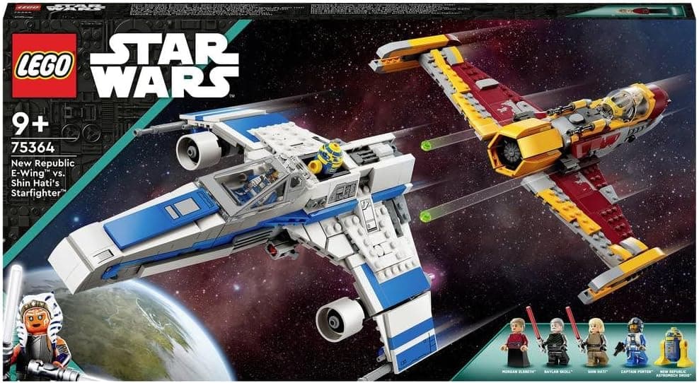 LEGO® Star Wars: Ahsoka Yeni Republic E-Wing™ Shin Hati’nin Starfighter™’ına Karşı 75364-9 Yaş ve Üzeri Star Wars Hayranı Çocuklar için Yaratıcı Oyuncak Yapım Seti (1056 Parça)