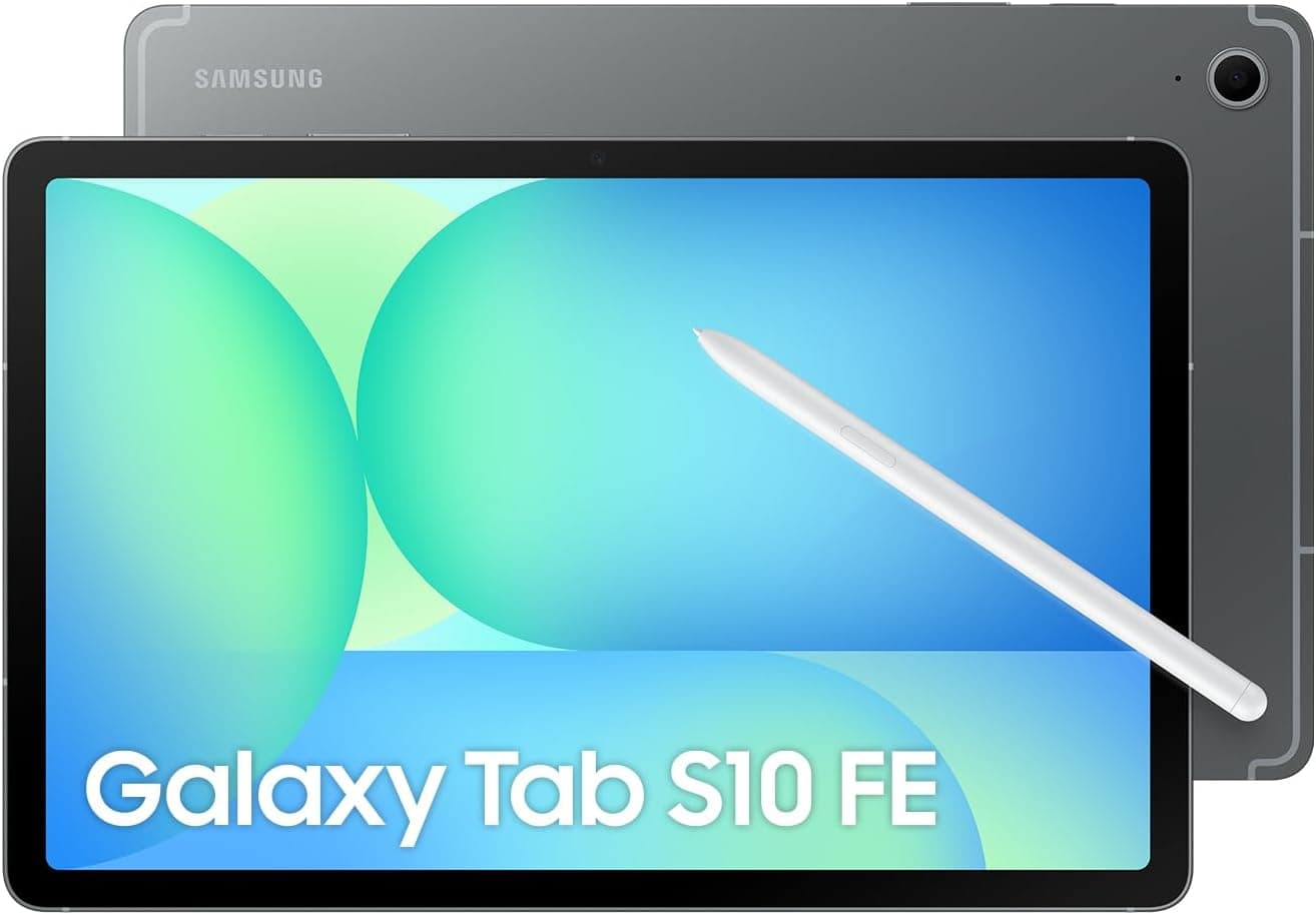 Samsung Galaxy Tab S10 FE, Wi-Fi Android Tablet, 8GB RAM, 128GB Depolama, 10.9 İnç, 90Hz Ekran, S Pen Dahil, IP68, 8000mAh Batarya, Gri (Samsung Türkiye Garantili)