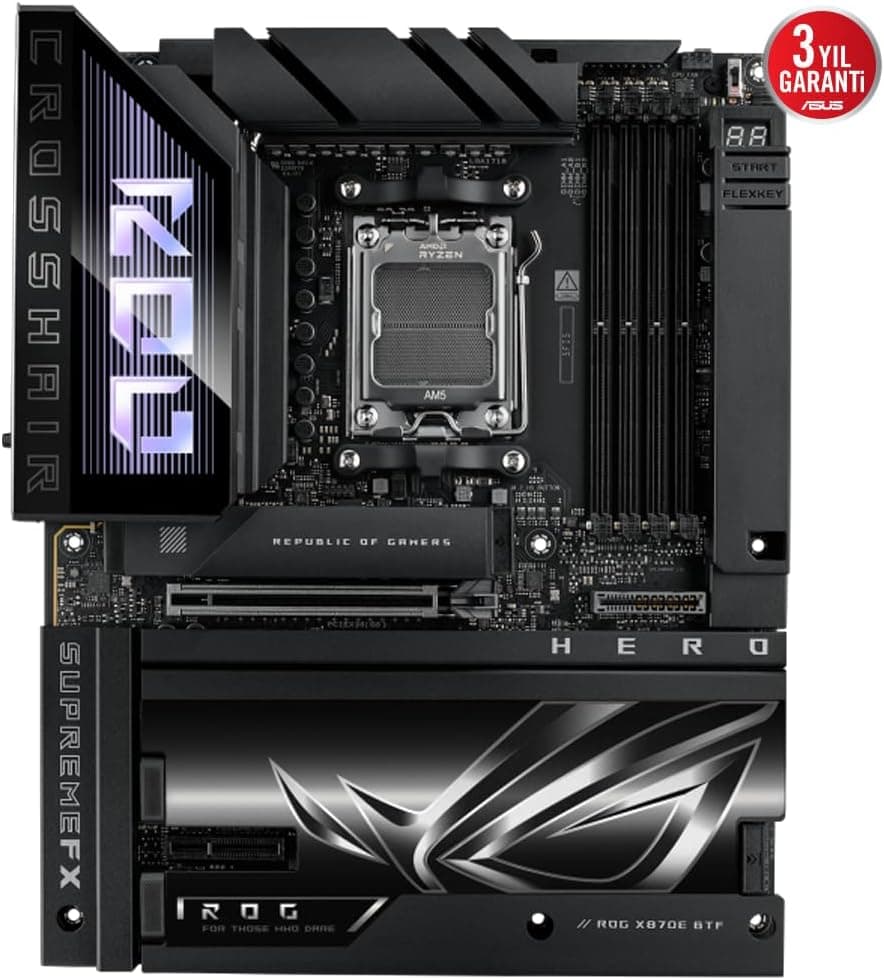 ASUS ROG CROSSHAIR X870E HERO BTF WiFi7 AMD AM5 ATX Anakart