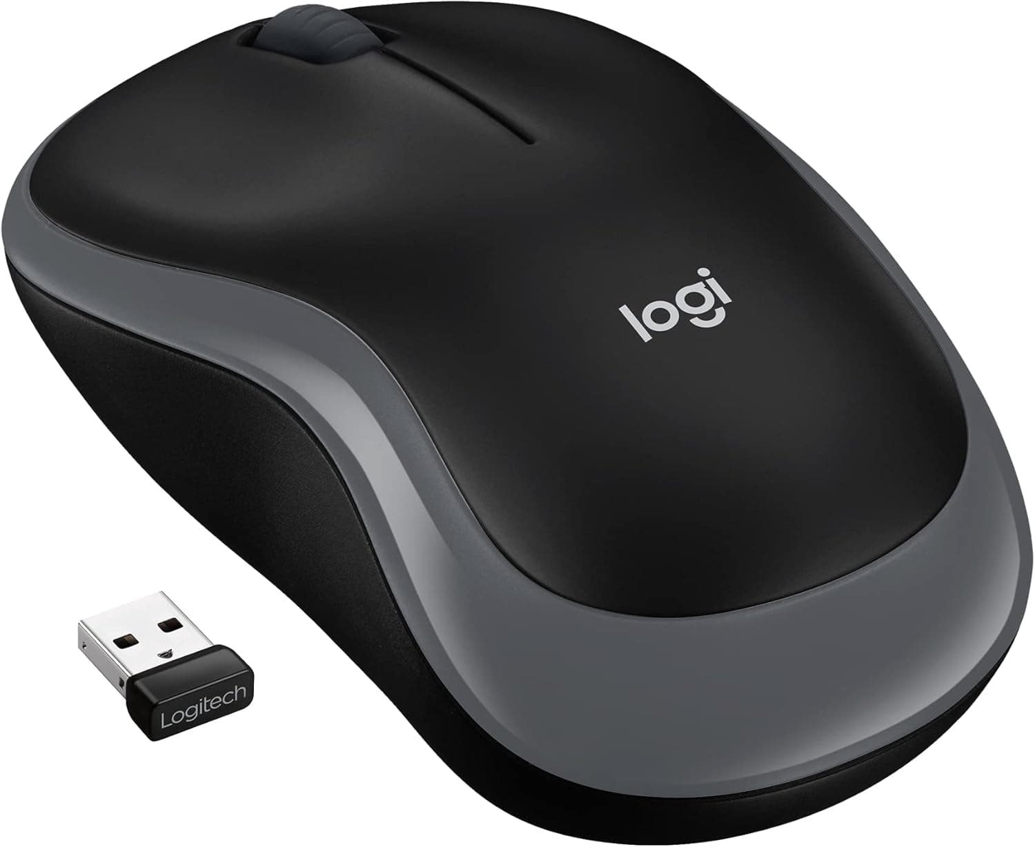 Logitech M185 Kablosuz Mouse, 1.000 DPI Optik Sensör, Sağ ve Sol Elle Kullanıma Uygun, 10 m Kullanım Mesafesi, 12 Ay Pil Ömrü, Gri