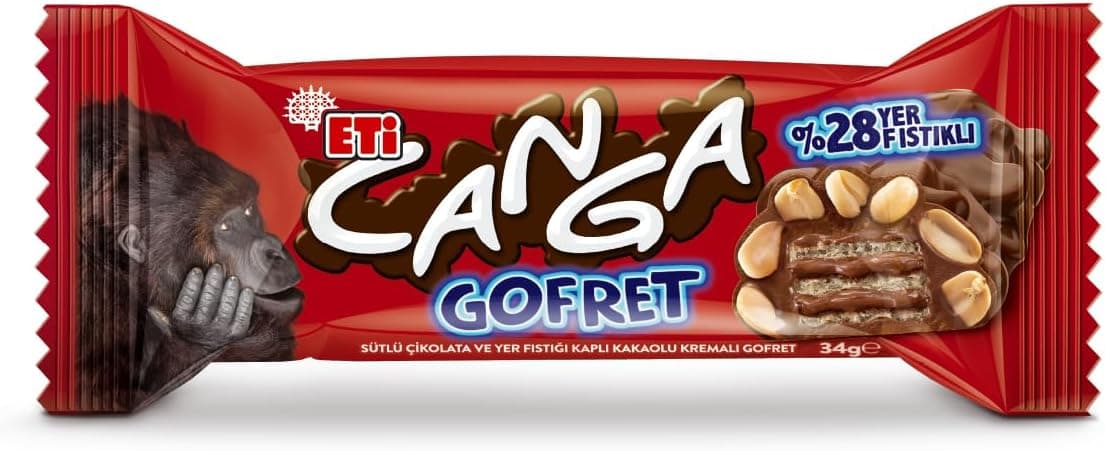 Eti Canga Yerfıstığı Kaplı Kakaolu Kremalı Gramofret 34 Gram