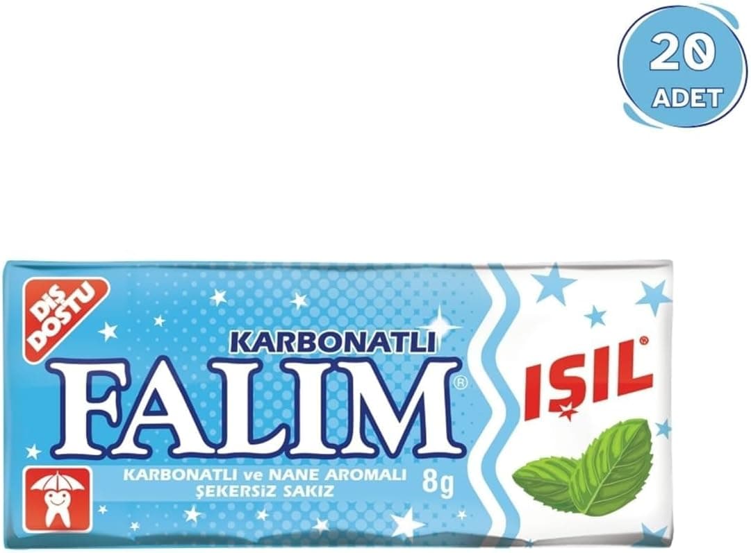 Falım Işıl Nane Aromalı Karbonatlı Şekersiz Sakız Stick 8G