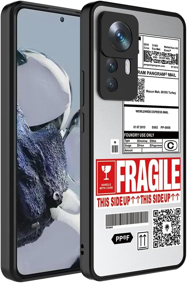 Spia Xiaomi Mi 12T Pro ile uyumlu Kılıf Fragile Echo Kapak Dayanıklı Darbe Karşıtı Koruyucu Tasarım (Xiaomi Mi 12T Pro, Fragile)
