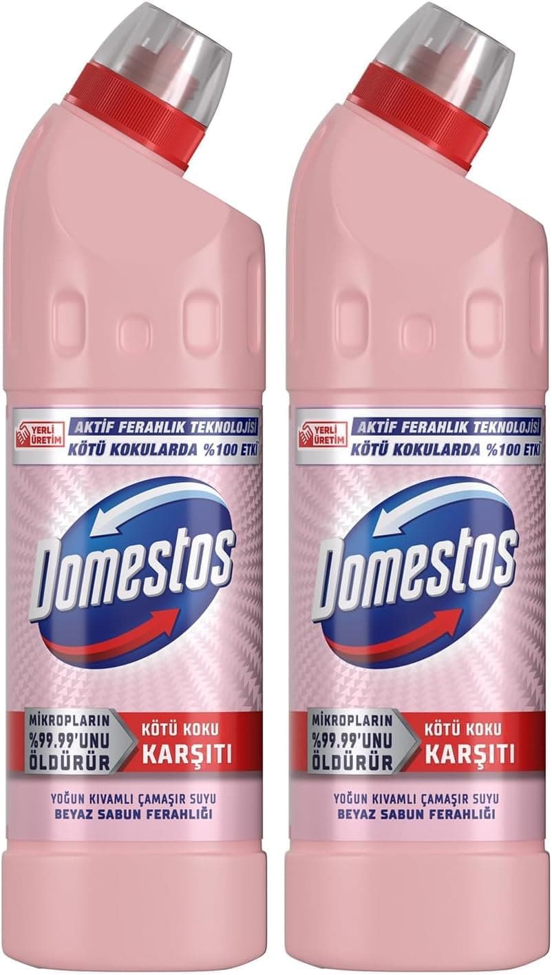 Domestos Çamaşır Suyu Beyaz Sabun Ferahlığı 750 ml 2li paket