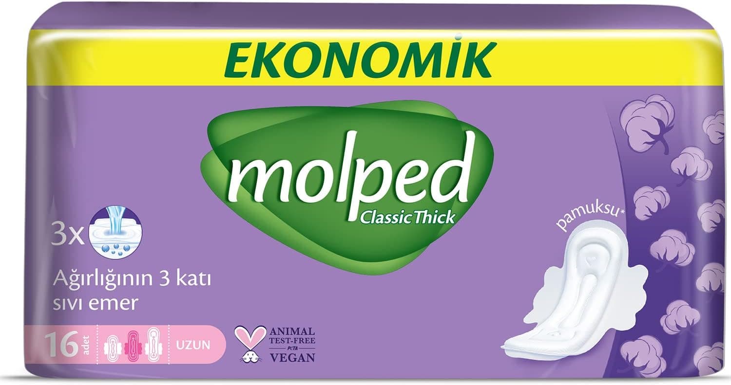 Molped Kalın Hijyenik Ped Uzun Ekonomik 16 Adet