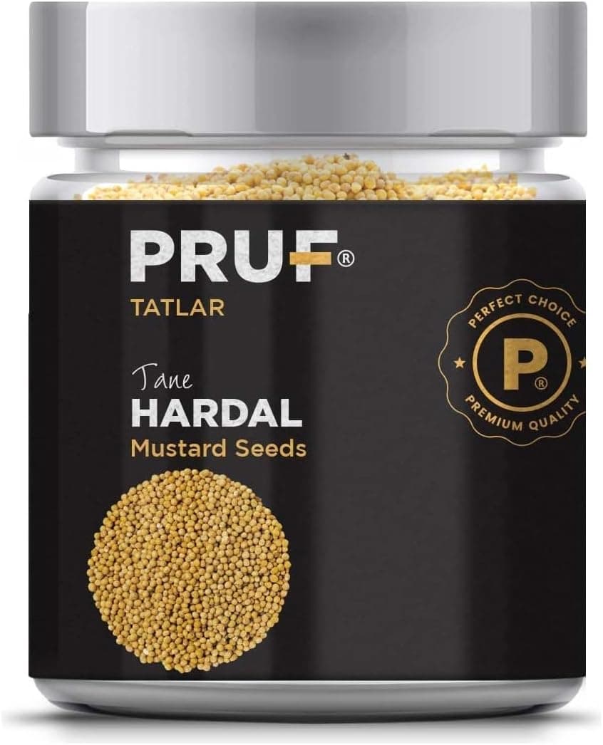Pruf Hardal Tane/Mustard Seeds 215 gr. Sağlıklı Cam Kavanoz