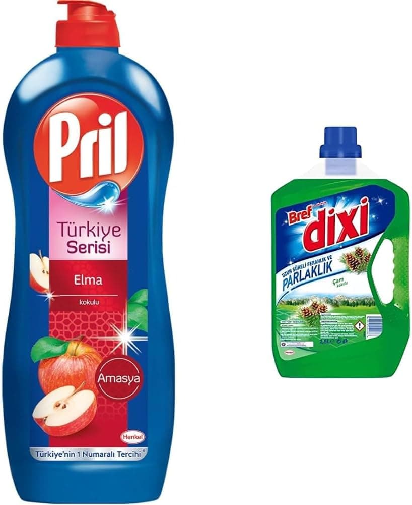 Pril Türkiye Serisi - Amasya Elma Kokulu Elde Yıkama + Bref Dixi Çam Kokulu