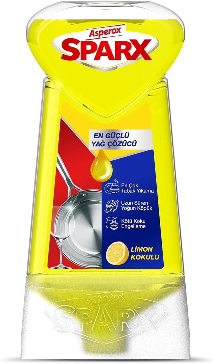 Asperox Sparx Sıvı Bulaşık Deterjanı Limon Kokulu, 650 Ml