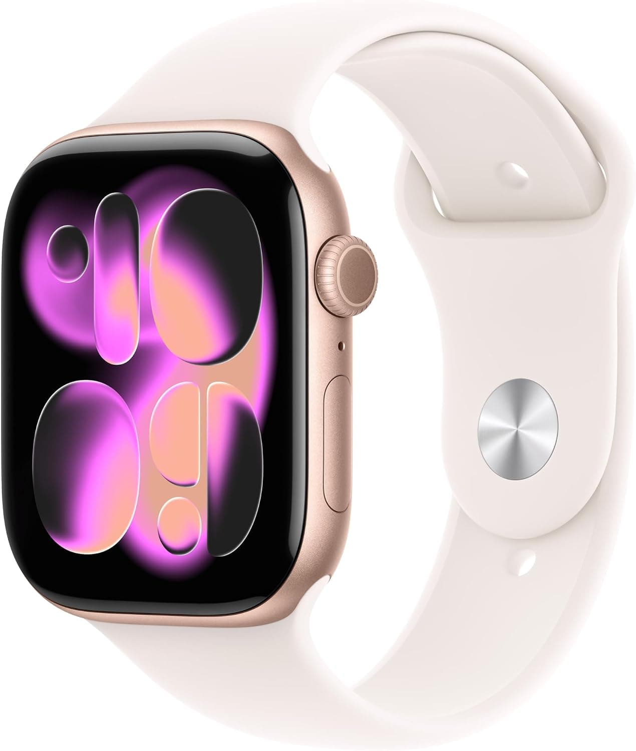 Apple Watch Series 11 GPS 42 mm Roze Altın Rengi Alüminyum Kasa Akıllı Saat ve Bulut Pembesi Spor Kordon - M/L. Uyku Skoru, Fitness Takibi, Sağlık İzleme, Hep Açık Ekran, Suya Dayanıklı Tasarım