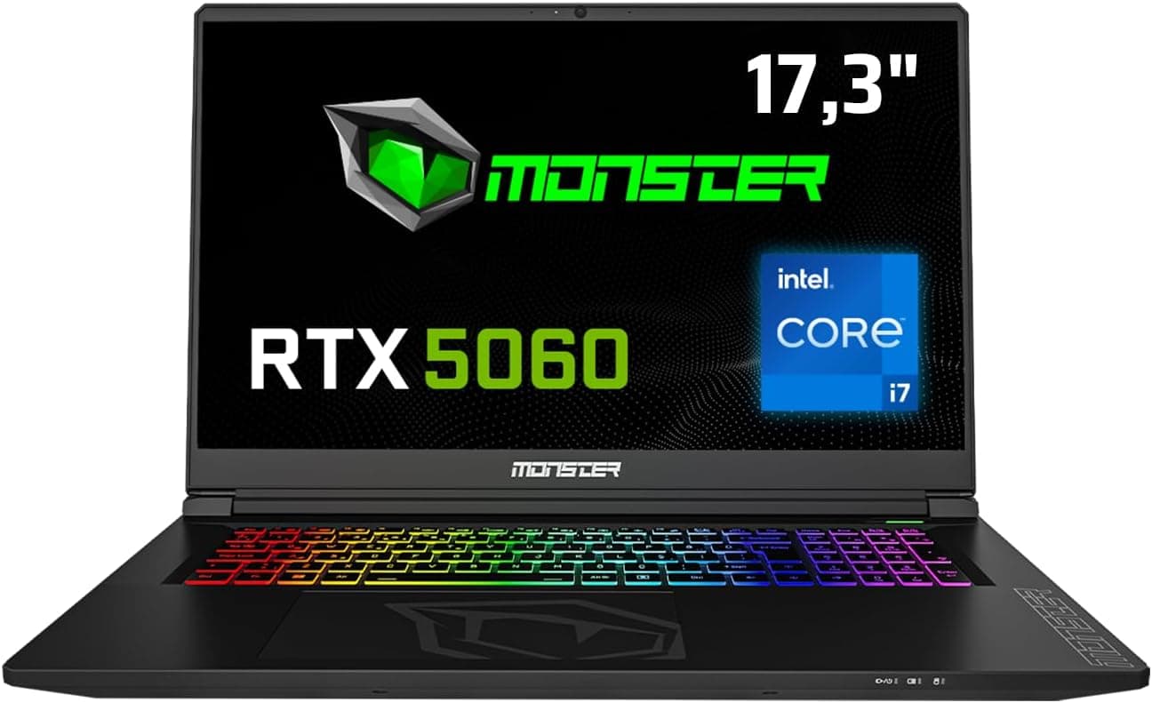 Monster Tulpar T7 V26.2.2 Intel Core i7 13620H 32 GB RAM 1 TB SSD 8 GB RTX 5060 FreeDOS 17,3" FHD 144 Hz Oyun Bilgisayarı
