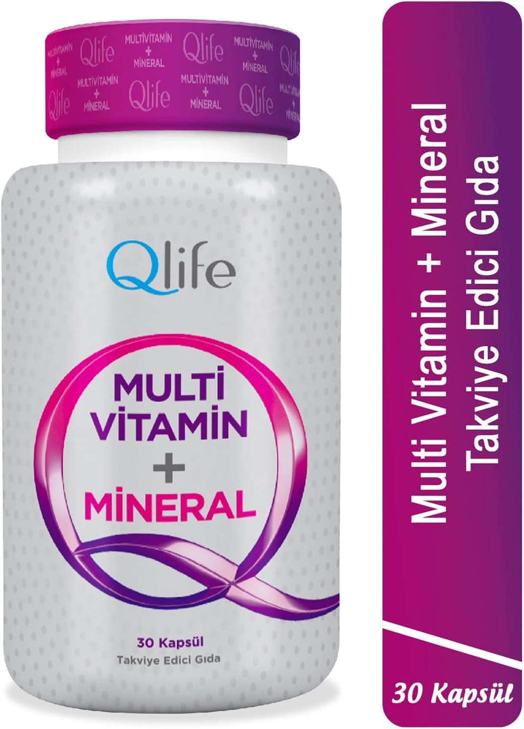 Qlife Multivitamin & Mineral 30 Kapsül 13 Vitamin 7 Mineral Takviye Edici Gıda