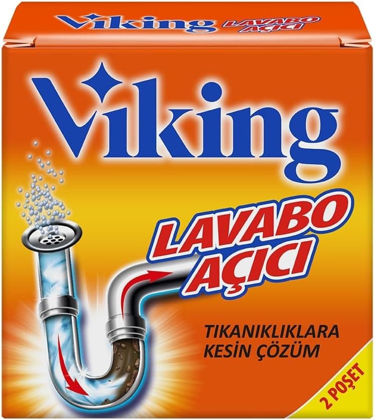 Viking Lavabo Açıcı Granül Tıkanıklık Giderici 2 x 50 gr