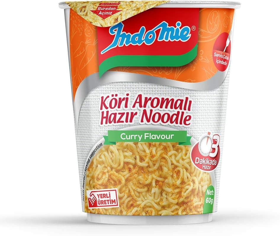 Indomie Bardak Körili Noodle Koli 24lü (60 Gr x 24 Adet)