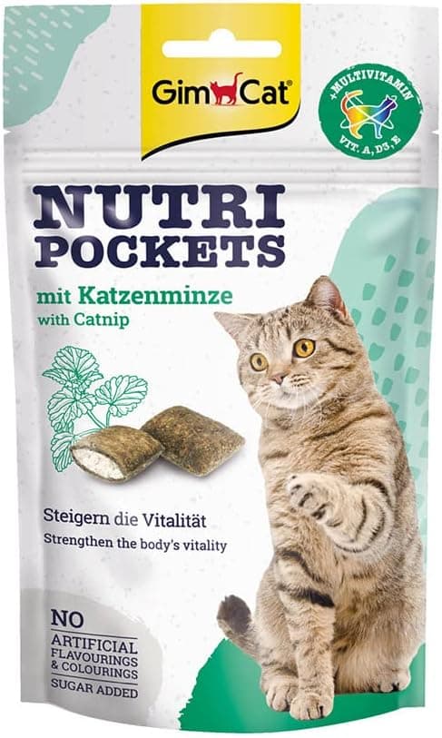 GimCat Nutripockets Kedi Ödülü Kedi Otu Multivitamin, 60 g