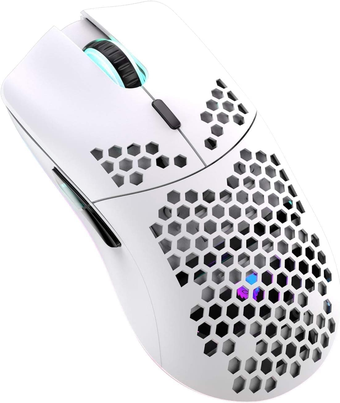 Valkyrie Kablosuz Petek Tasarım Şarjlı Gaming Mouse – RGB Aydınlatmalı 3200 DPI Ultra Hafif Beyaz