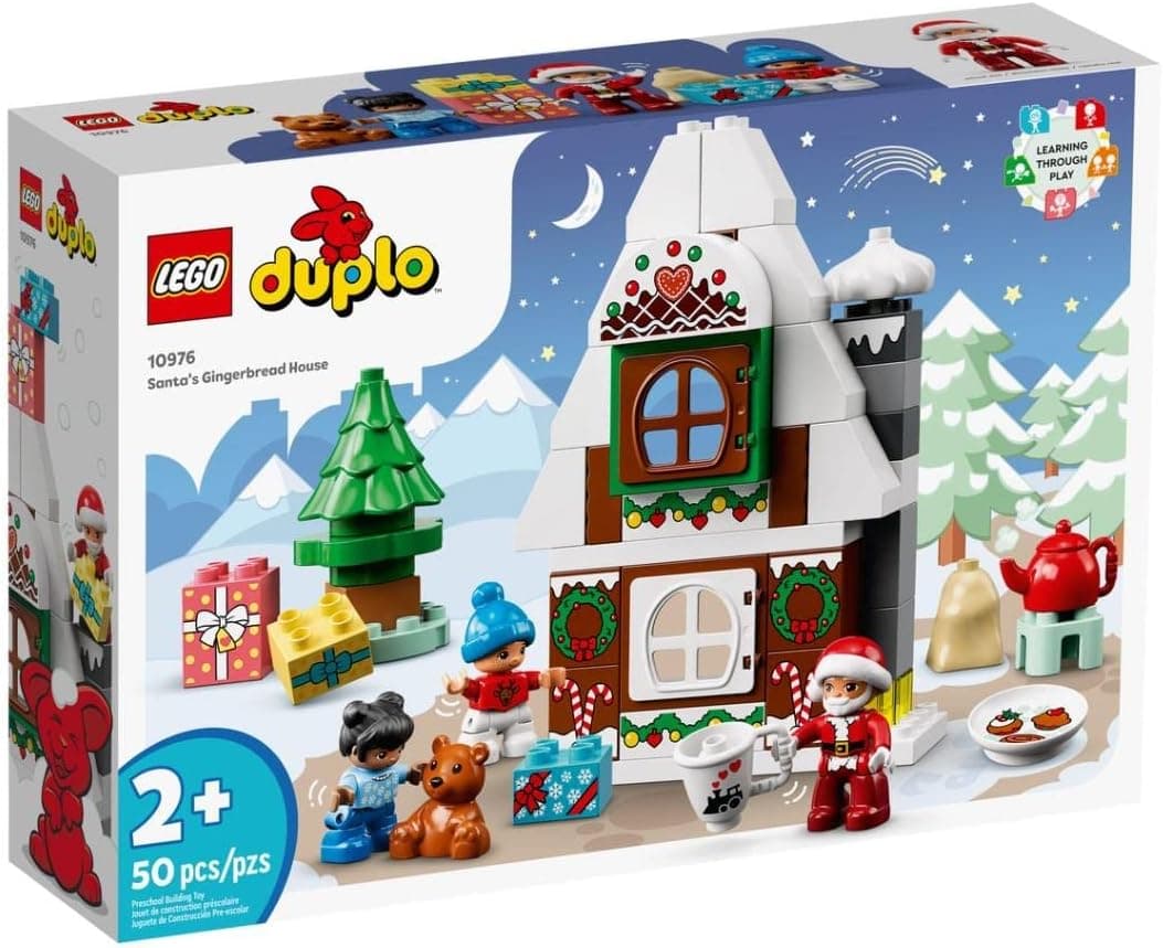 LEGO® DUPLO® Noel Baba’nın Zencefilli Kurabiye Evi 10976 - Okul Öncesi Yaştaki Çocuklar ile 2 Yaş ve Üzeri Çocuklar için Yılbaşı Temalı Oyuncak Yapım Seti (50 Parça)