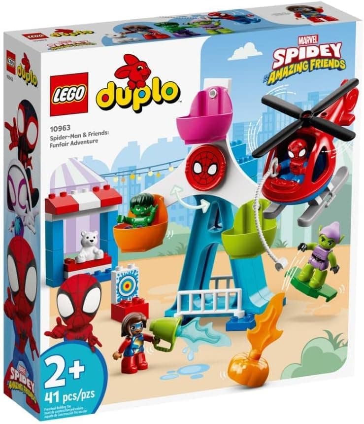 LEGO DUPLO Marvel Örümcek Adam ve Arkadaşları: Lunapark Macerası 10963-2 Yaş ve Üzeri Çocuklar için Süper Kahraman Oyuncak Yapım Seti (41 Parça)