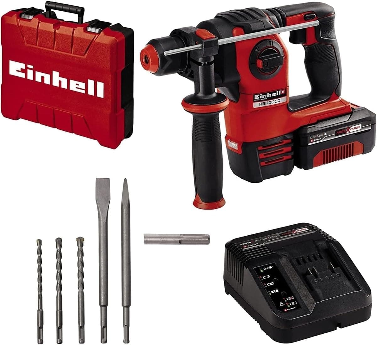 Einhell Herocco Kit 5 (1X3,0Ah), Akülü Kırıcı Delici