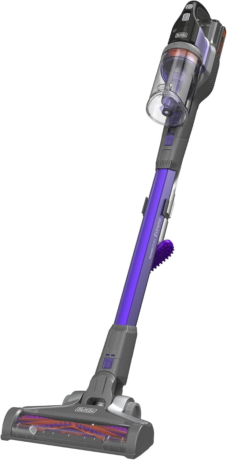 Black + Decker BDPSE1815P-QW 4ü 1 Arada Kablosuz Pet Başlıklı Dikey Süpürge (18 V, Torbasız Yer ve El Süpürgesi, 2si 1 arada Aralık başlığı, şarj cihazı ve duvar askısı)