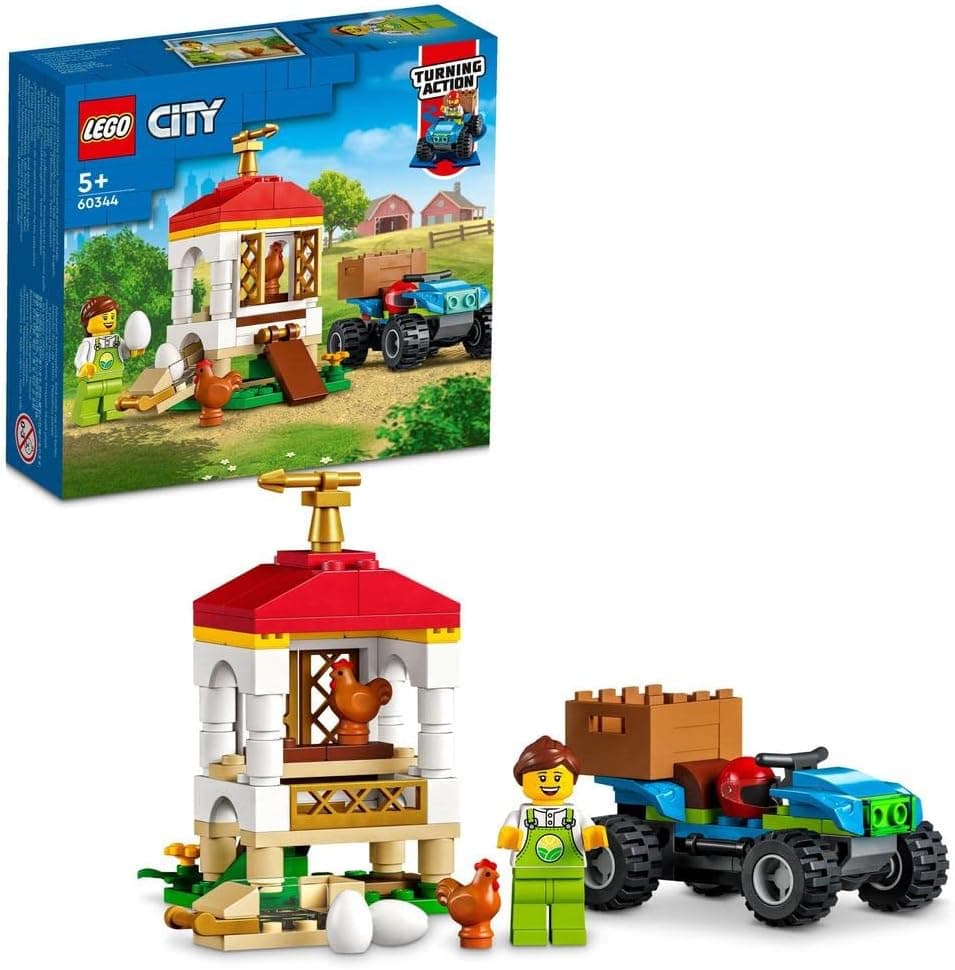 LEGO® City Tavuk Kümesi 60344-5 Yaş ve Üzeri Çocuklar için Tasarlanmış Oyuncak Çiftlik Yapım Seti (101 Parça)