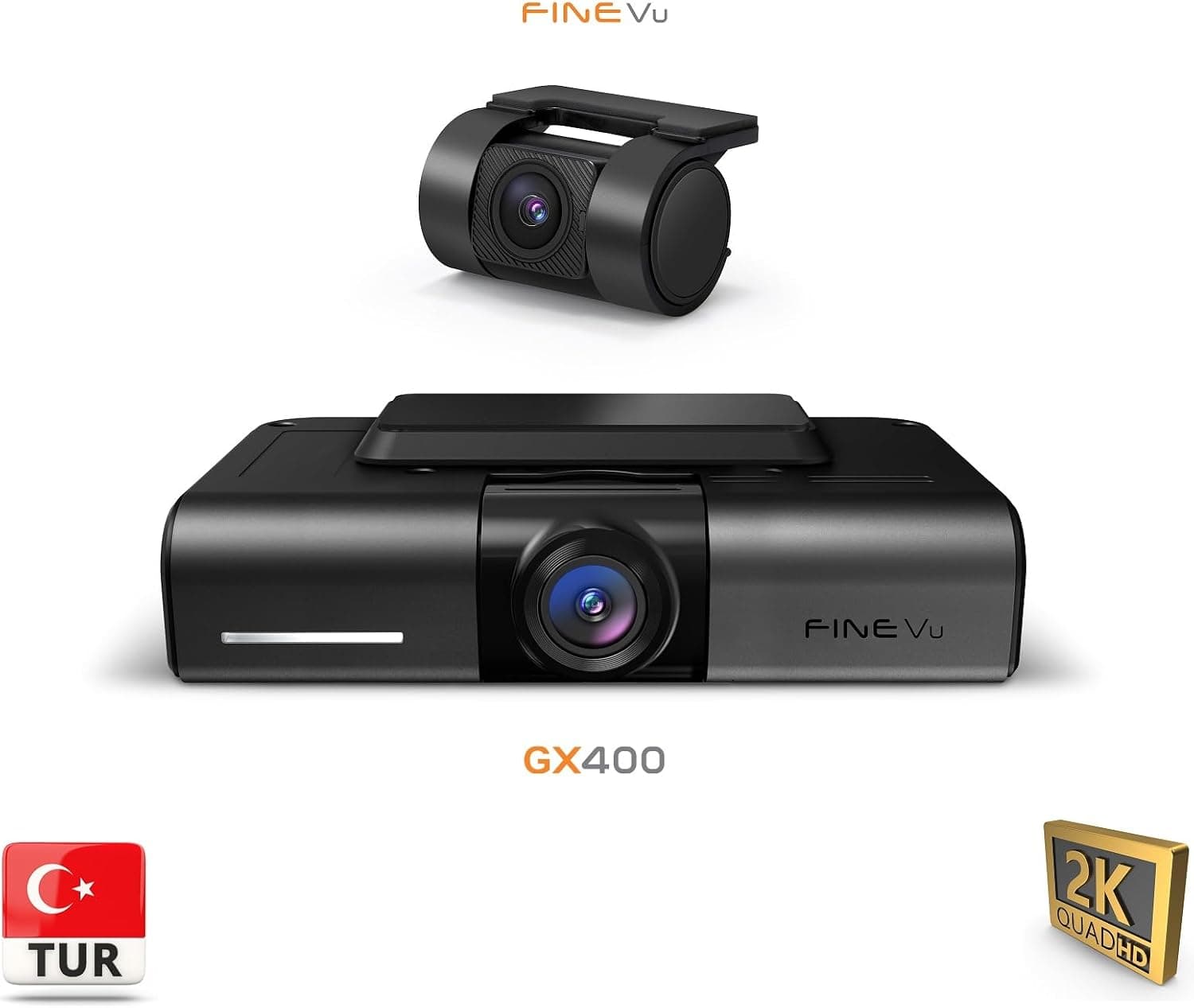 Finevu GX400 QHD 2K Wi-Fi Türkçe 2 Kameralı Araç Kamerası