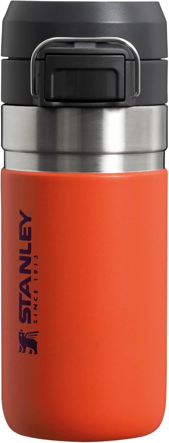 STANLEY Quick-Flip Termos 0.47 Litre - Turuncu/Mürdüm (Tigerlily Plum) | Paslanmaz Çelik | 7 saat. Soğuk – Sızdırmaz – BPA içermez – Bulaşık makinesinde yıkanabilir