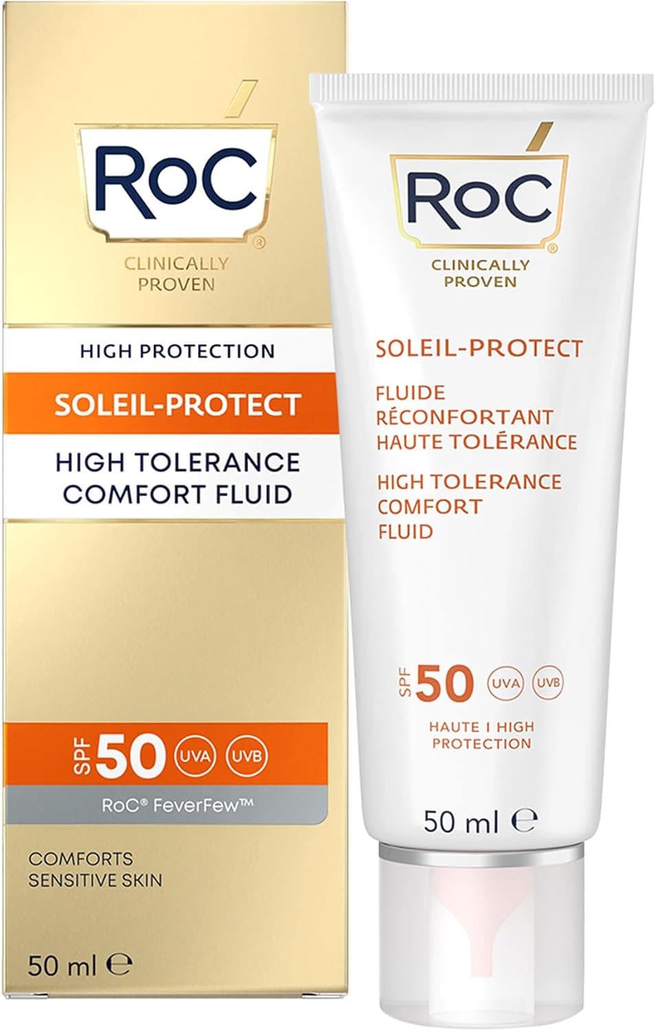 RoC High Tolerance Comfort Fluid Hassas Ciltler İçin Spf50+ Güneş Kremi 50 Ml
