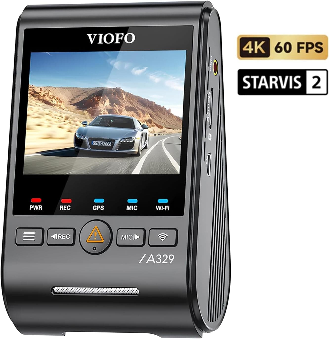 Viofo A329 4K HDR Sony Starvis 2 Sensörlü Wi-Fi 6 SSD Destekli GPSli Araç Kamerası, A329 Tek Kamera