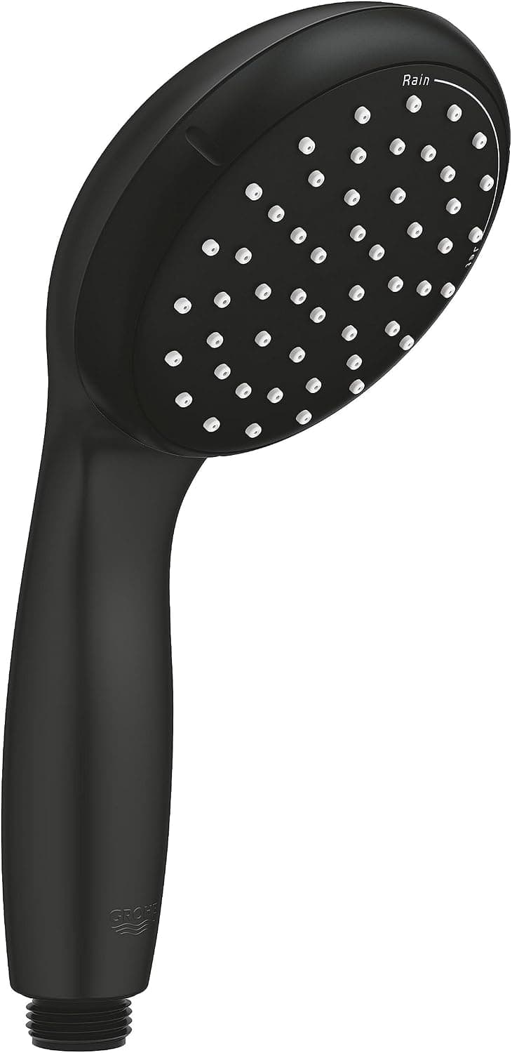 GROHE Vitalio Start 100 QuickFix El Duşu 2 Akışlı (Yağmur ve Jet) Kireç Önleyici Sistem, Banyo-Duş Başlığı, Mat Siyah, 279462430