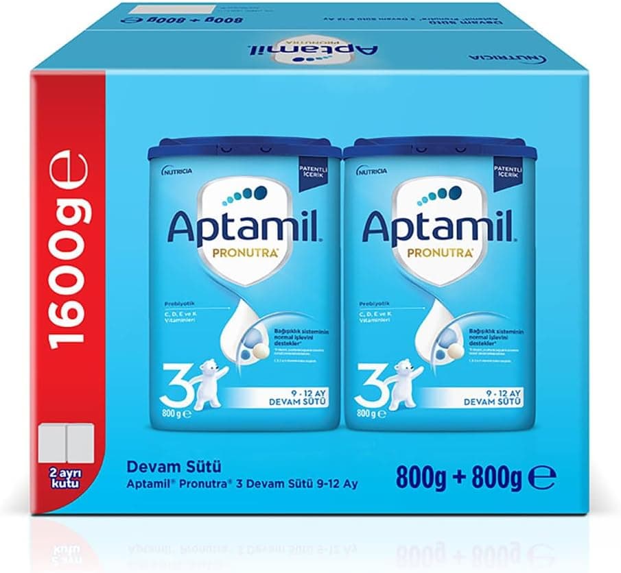 Aptamil 3 Prebiyotikli Devam Sütü 800 x 2 Adet 1600 Gr