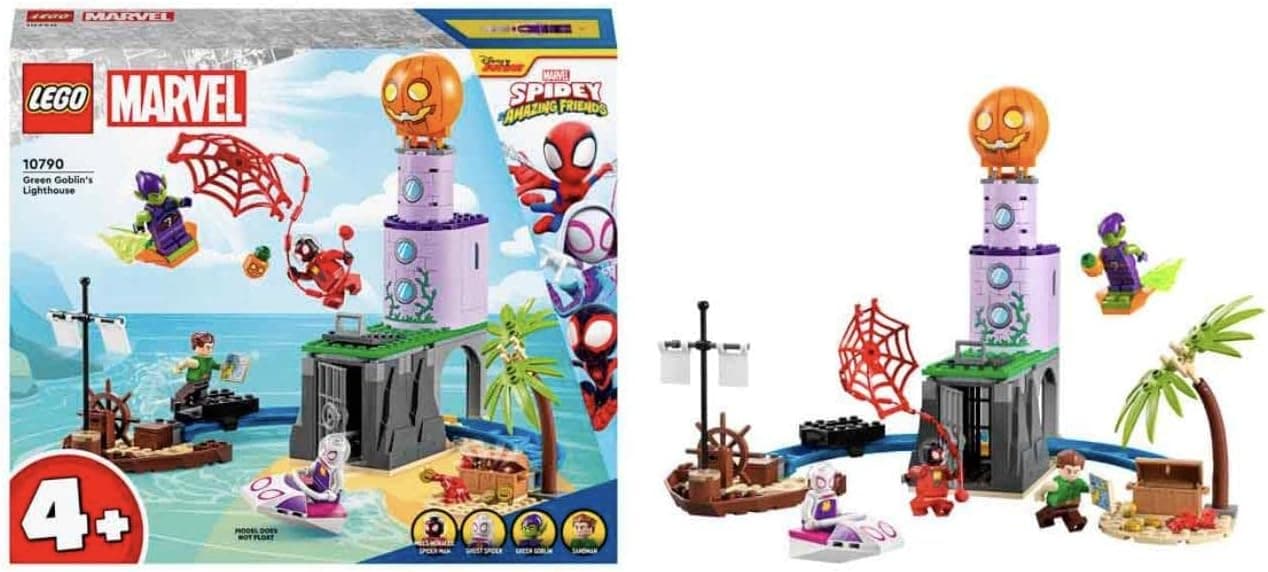 LEGO | Marvel Spidey Ekibi Yeşil Goblin’in Deniz Fenerinde 10790 4 Yaş ve Üzeri Çocuklar için Yaratıcı Oyuncak Yapım Seti (149 Parça)