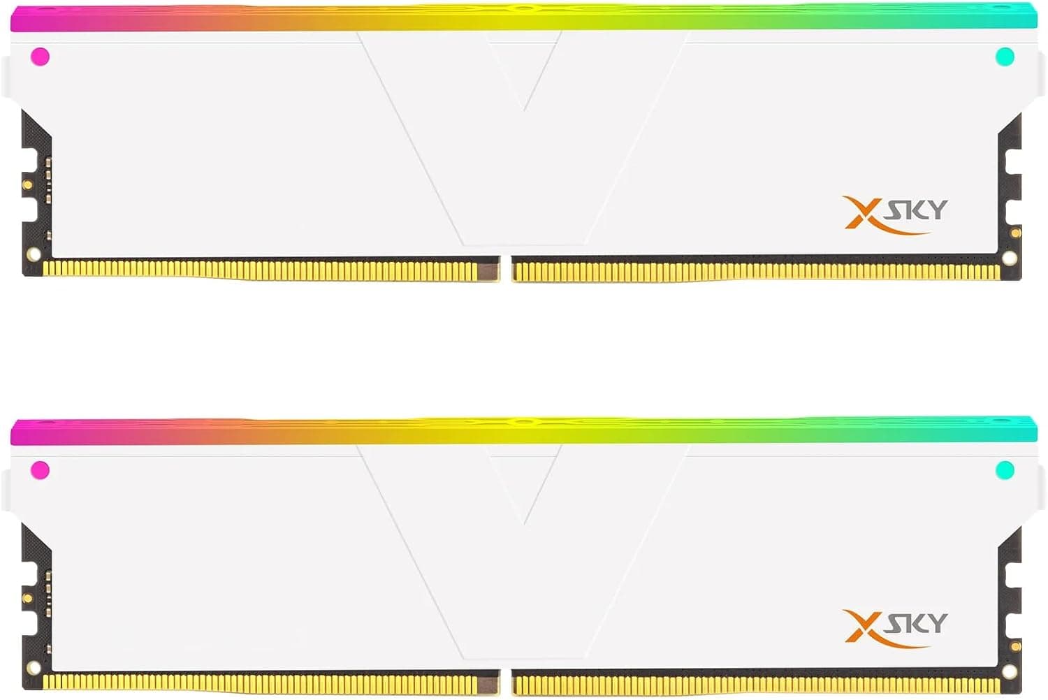 V-Color Manta XSky RGB 32GB (2x16GB) DDR5 6000MT/s CL28 1.4V, AMD EXPO Uyumlu, SK Hynix IC, Beyaz Masaüstü Bellek RAM / TMXSAL1660828WWK