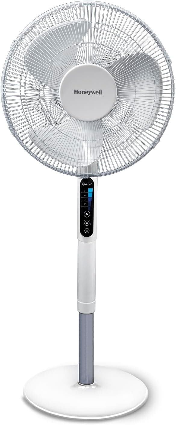HONEYWELL Advanced QuietSet HSF600 Ayaklı Vantilatör, 5 HIz Ayarı, Zamanlayıcı Fonksiyonu, 70 Derece Salınım, Yükseklik, Uzaktan Kumandalı - Beyaz