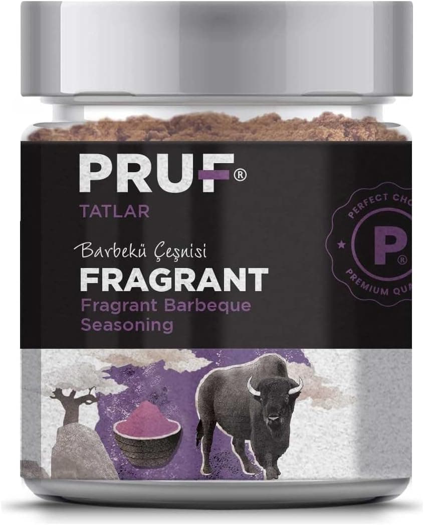Pruf Fragrant Barbekü Çeşnisi/Fragrant Bbq Seasoning 145 Gr. Sağlıklı Cam Kavanoz