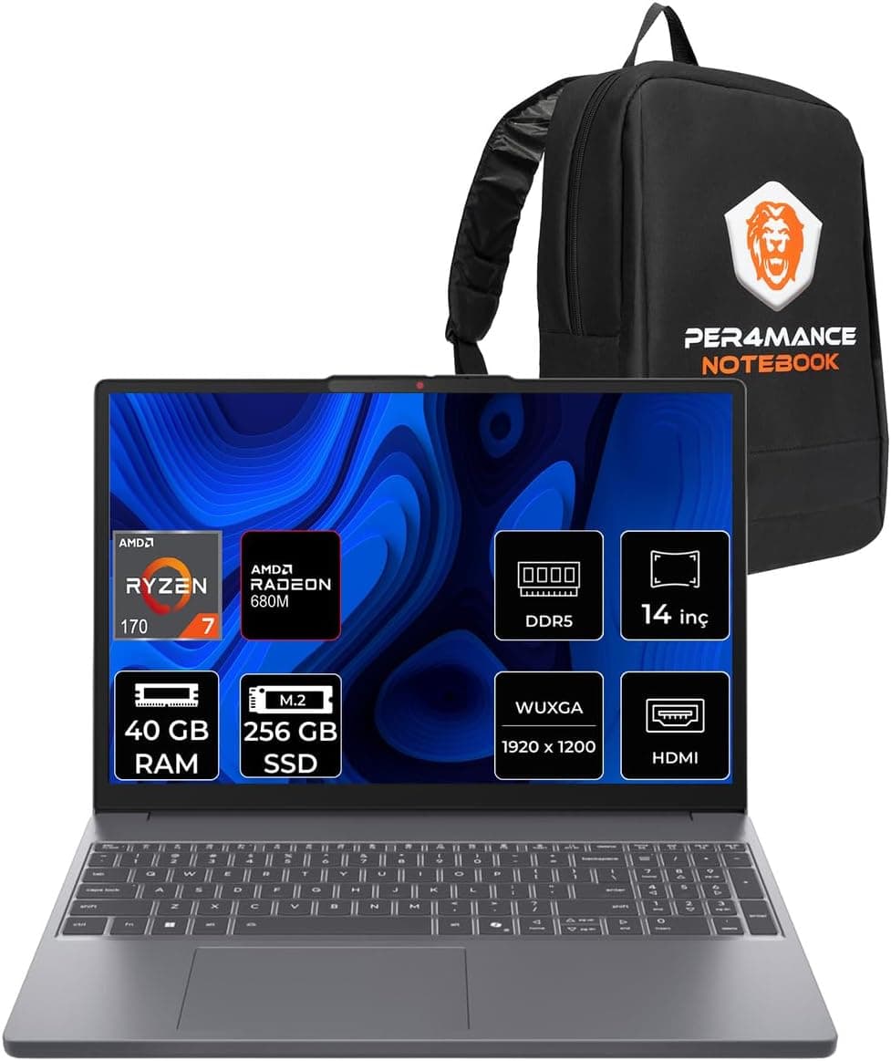 LENOVO IdeaPad Slim 3 AMD Ryzen 7 170 40GB 256GB SSD 14" FHD+ FDOS Dizüstü Bilgisayar