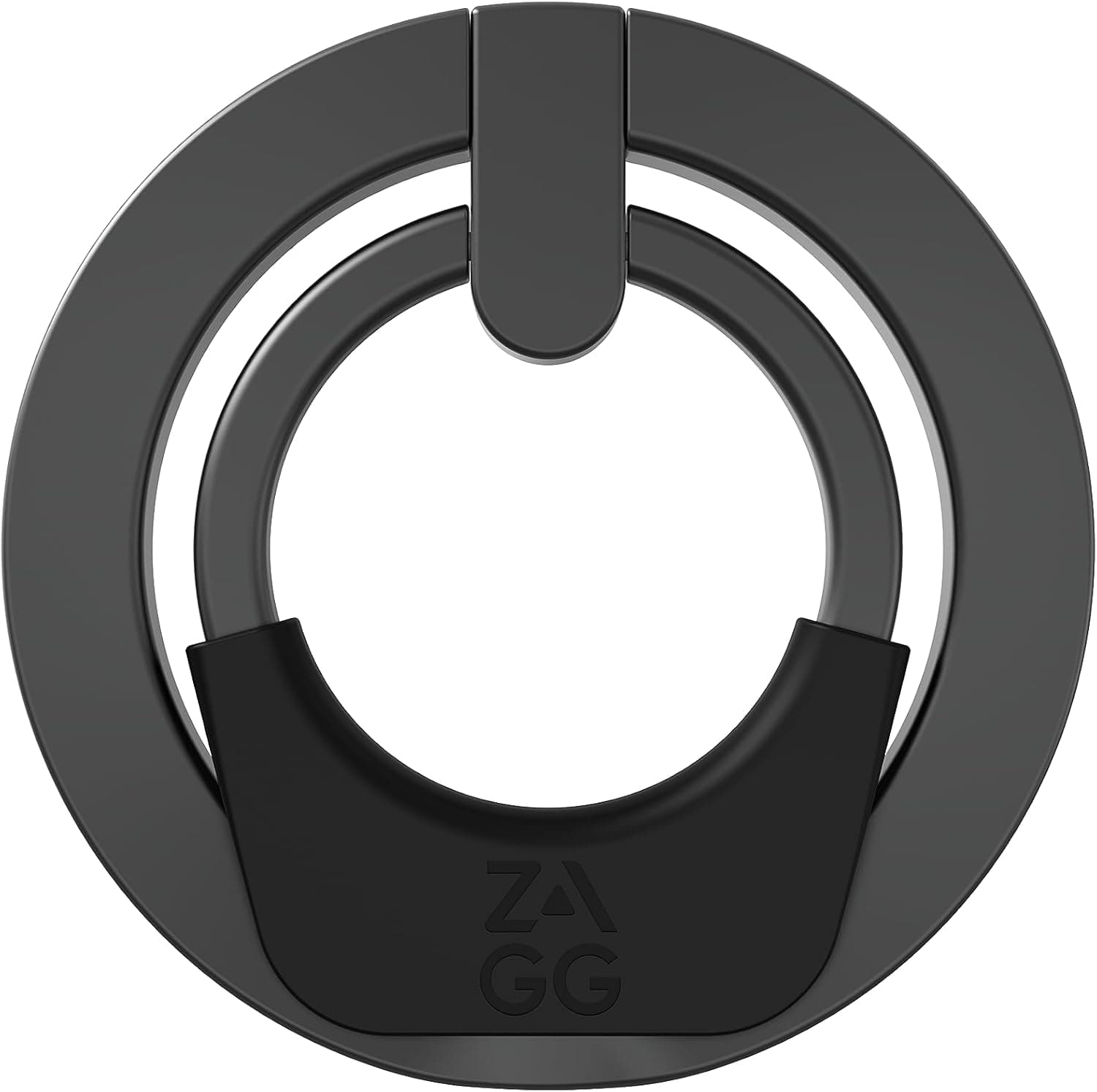 ZAGG Halka Çıtçıt 360, Manyetik Halka Aksesuarı - 360 Derece Döndürme, Destek Çubuğu ile Güvenli Tutuş - Süper Güçlü Mıknatıs, MagSafe Cihazları ile Uyumlu, iPhone 14 ve Snap Uyumlu Cihazlar, Siyah