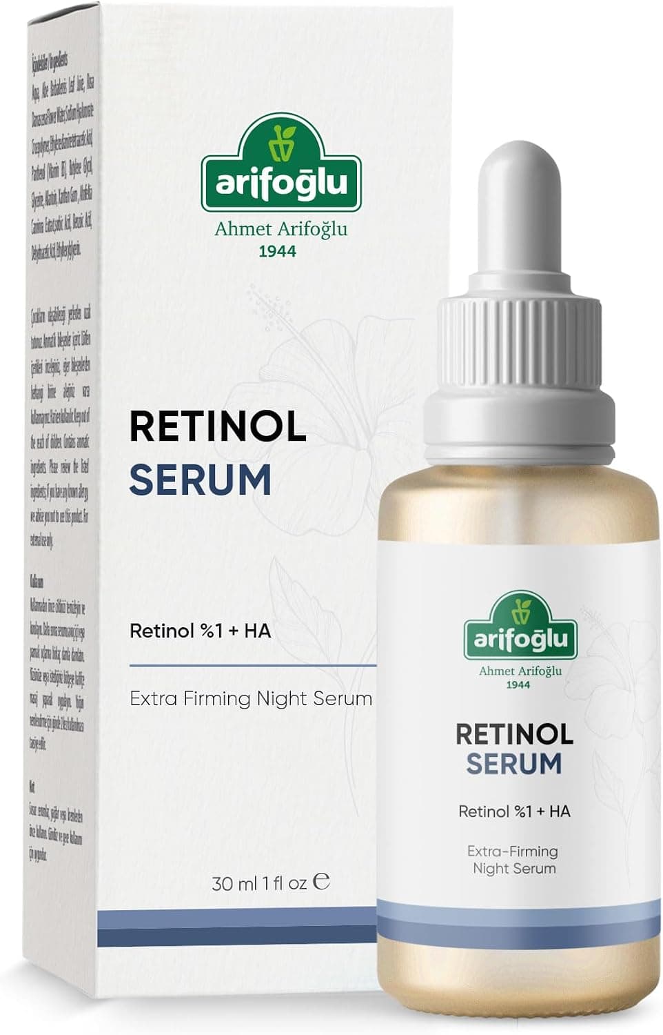 Arifoğlu Kırışıklık Karşıtı, Onarıcı Retinol (A Vitamini) Sıkılaştıcı Gece Serumu 30 ml Retinol%1+H
