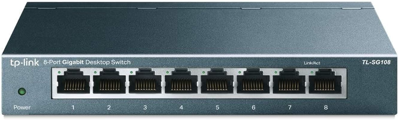 TP-Link TL-SG108, 8-Port 10/100/1000 MBPS Gigabit Ethernet Switch 5 V Harici Güç Adaptörü