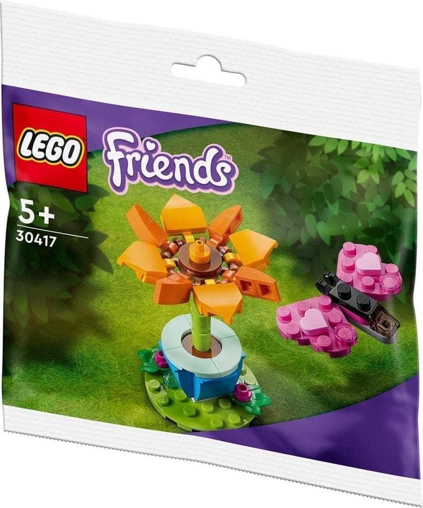 LEGO Friends Bahçe Çiçeği ve Kelebek Şeffaf Torba Seti 30417 57 Parça