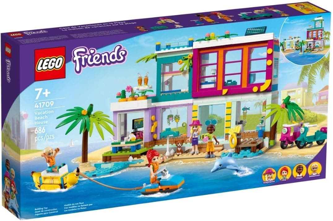 LEGO® Friends Yazlık Ev 41709-7 Yaş ve Üzeri Çocuklar için Plaj Temalı Doğa Oyuncak Yapım Seti (686 Parça)