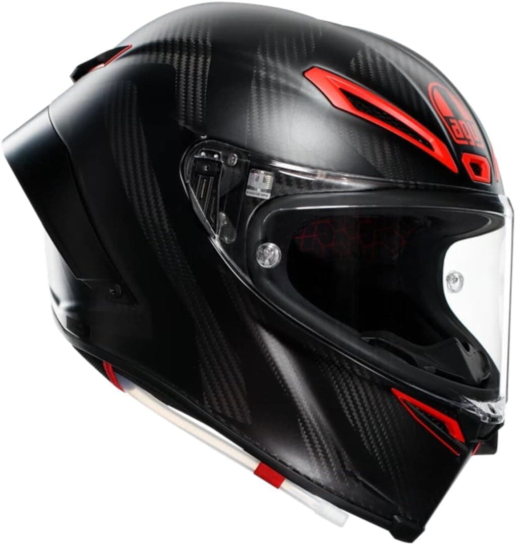 AGV Pista GP RR Motosiklet Kaskı Kapalı Kask Intrepido Matt Black Red L